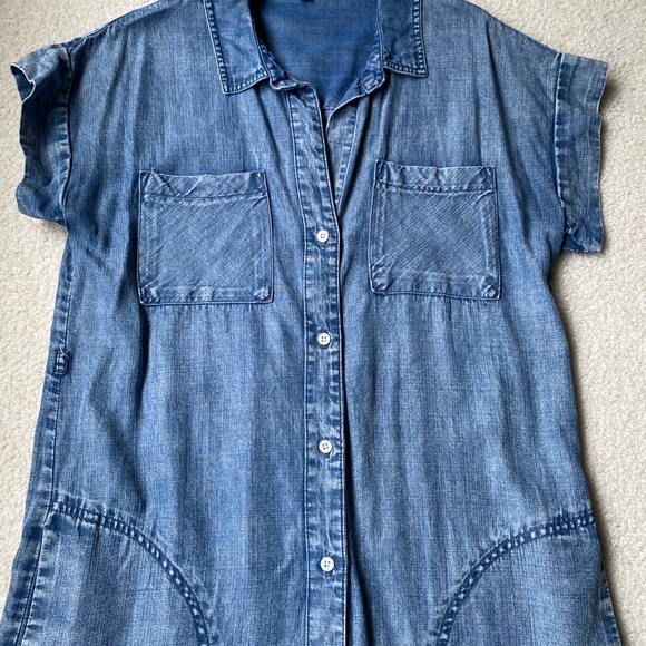 Casual Tencel (Soft Ligthweight Denim) Shirt Dress - Picture 4 of 4